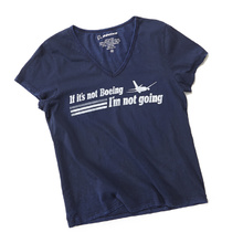 Ladies If It's Not Boeing Tee [Colour: Navy] [Size: M]