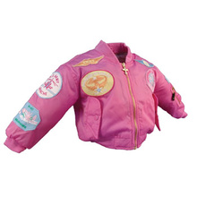 Youth MA1 Jacket With Patches, Pink